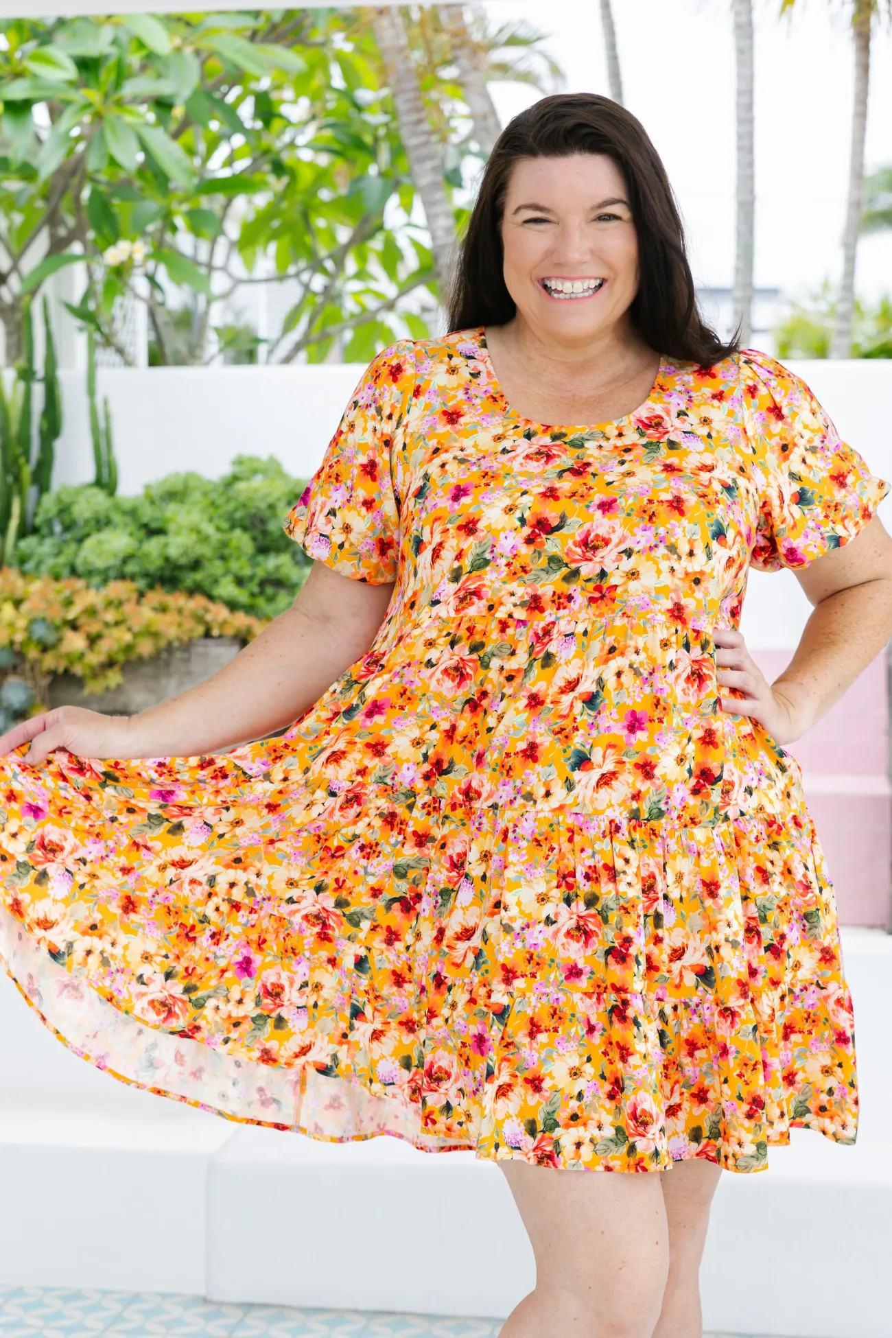 Proud Poppy Clothing Greta Party Dress in Sunshine Floral SunshineFloral Online