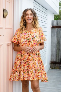 Proud Poppy Clothing Greta Party Dress in Sunshine Floral SunshineFloral Online