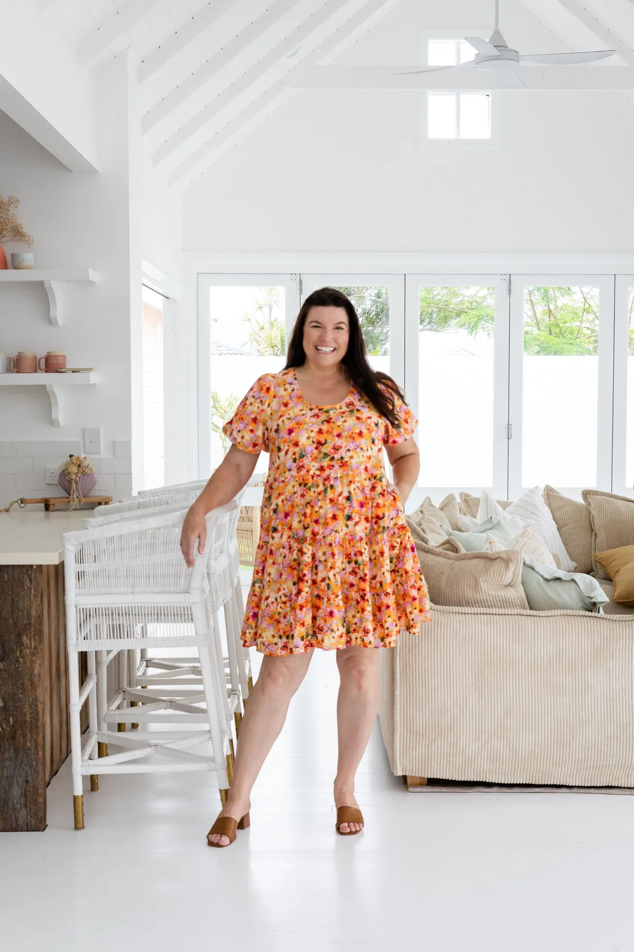 Proud Poppy Clothing Greta Party Dress in Sunshine Floral SunshineFloral Online