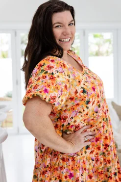 Proud Poppy Clothing Greta Party Dress in Sunshine Floral SunshineFloral Online