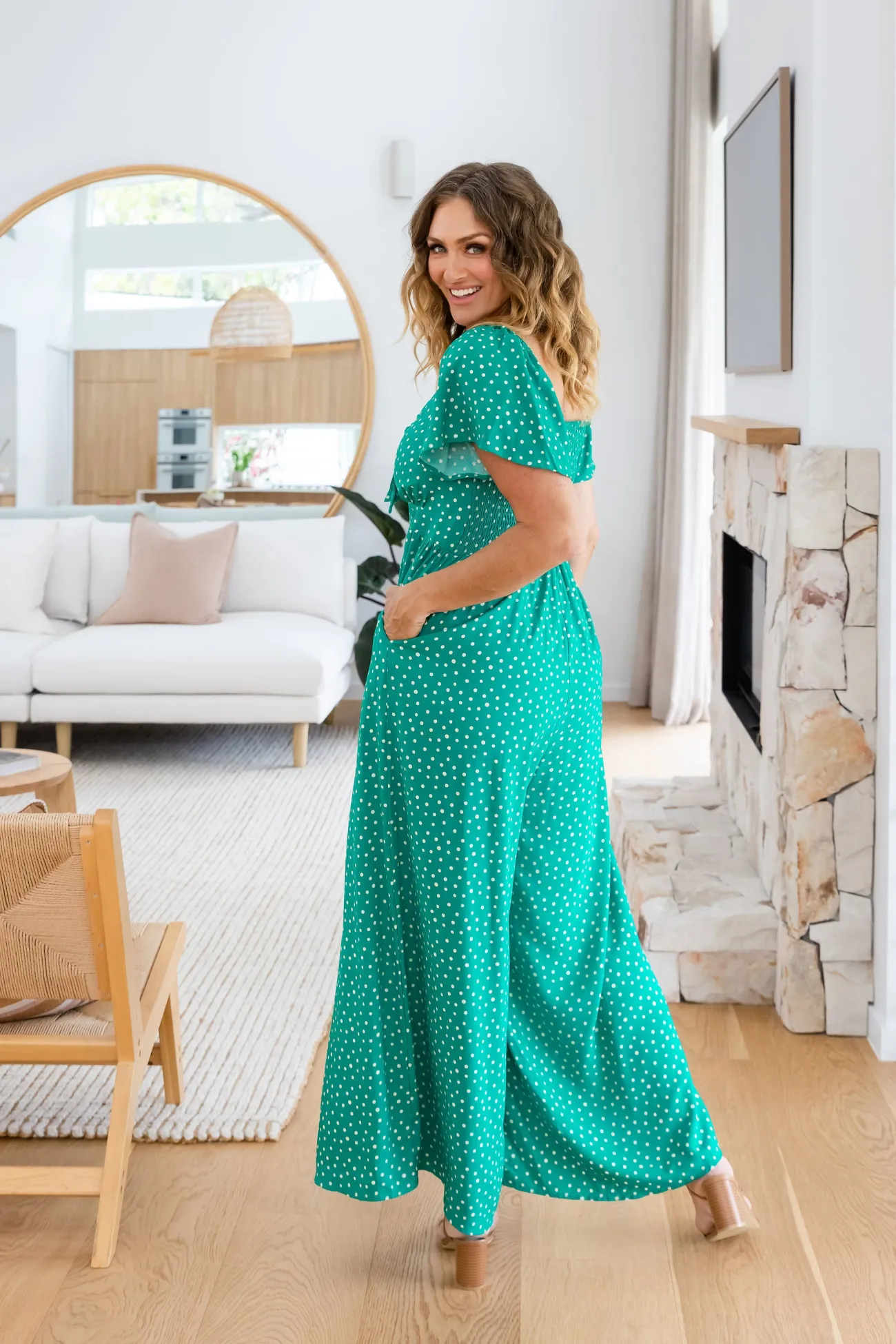 Proud Poppy Clothing Hazel Jumpsuit in Green Discount