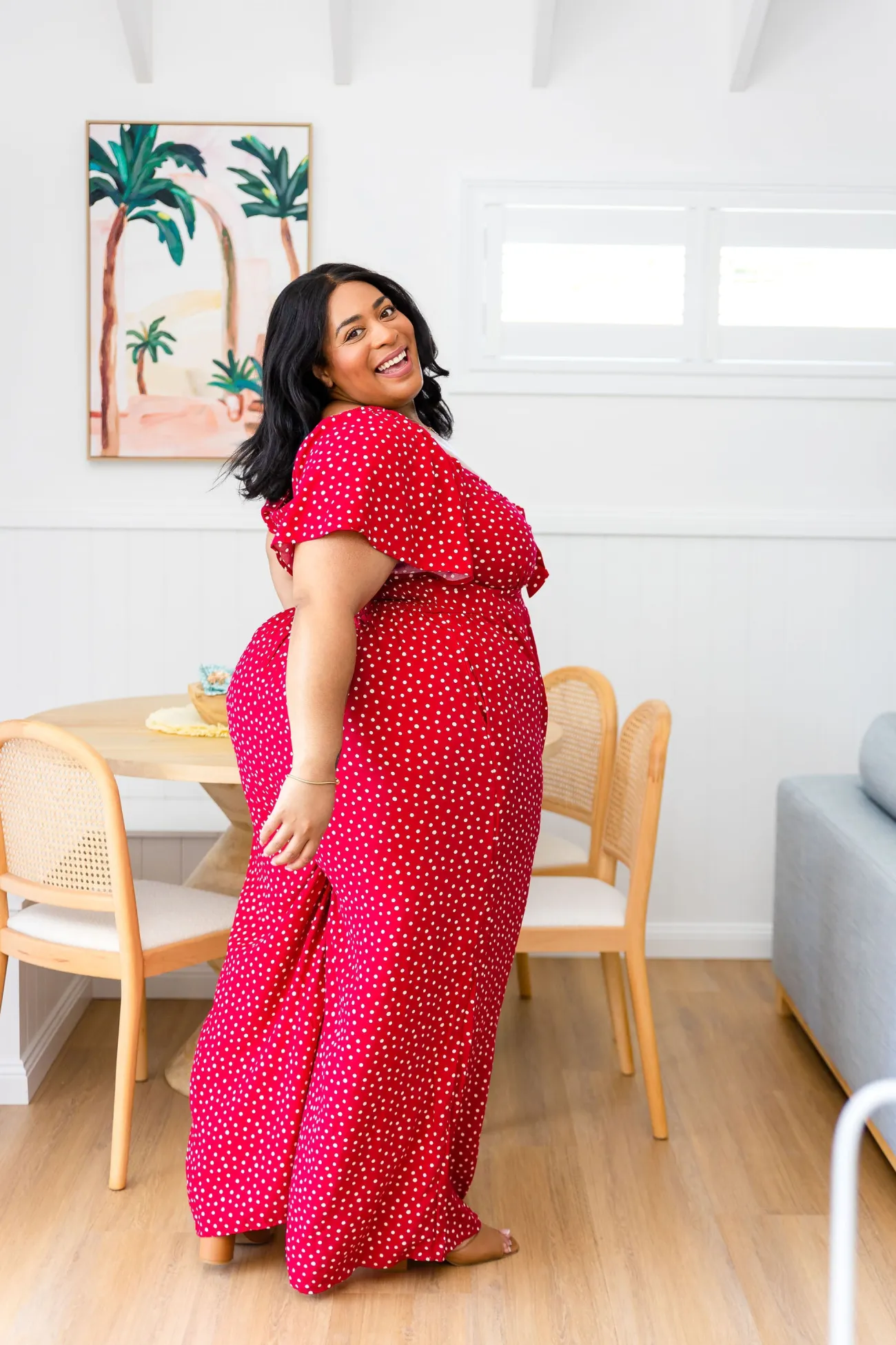 Proud Poppy Clothing Hazel Jumpsuit in Red Clearance