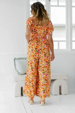 Proud Poppy Clothing Hazel Jumpsuit in Sunshine Floral SunshineFloral Sale