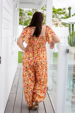 Proud Poppy Clothing Hazel Jumpsuit in Sunshine Floral SunshineFloral Sale