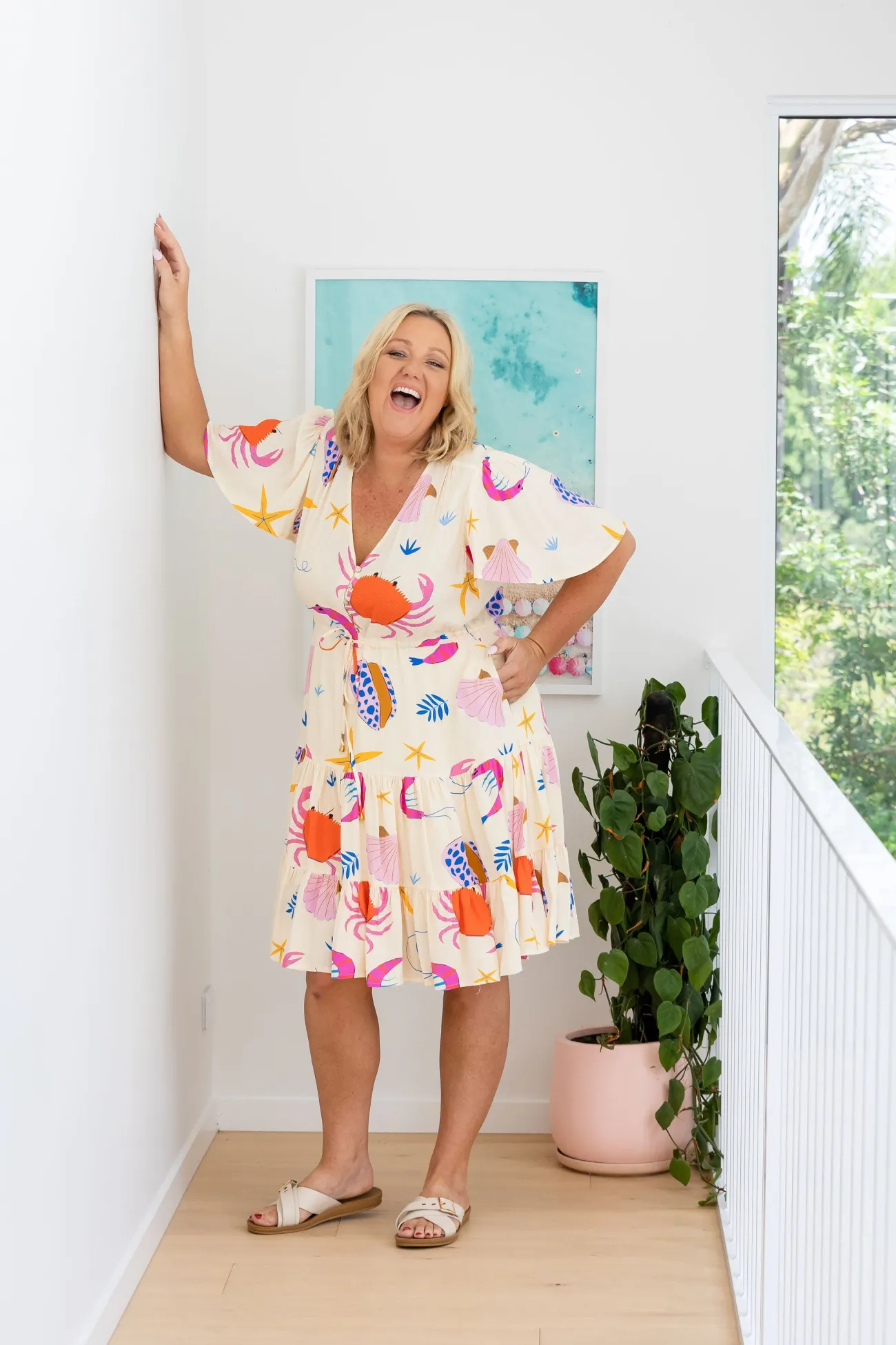 Proud Poppy Clothing Isla Bamboo Blend Dress in Crabby Patty CrabbyPatty Discount