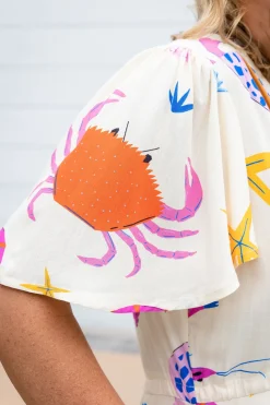 Proud Poppy Clothing Isla Bamboo Blend Dress in Crabby Patty CrabbyPatty Discount