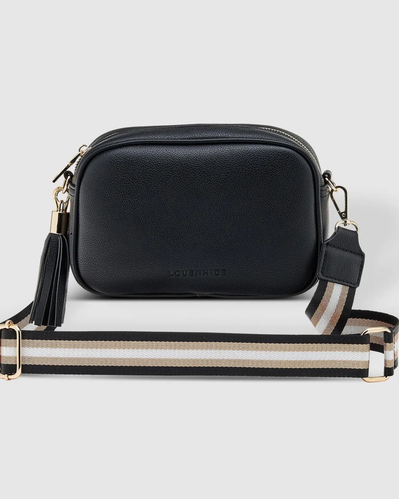 Proud Poppy Clothing Jacinta Metallic Crossbody Bag in Black by Louenhide New