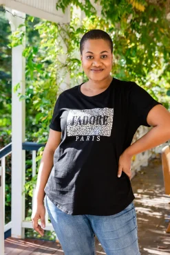 Proud Poppy Clothing J'Adore Paris T-Shirt in Black Clearance