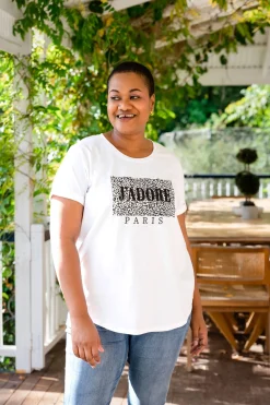 Proud Poppy Clothing J'Adore Paris T-Shirt in White Sale