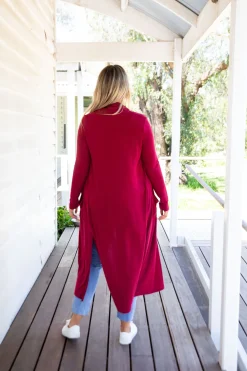 Proud Poppy Clothing Jane Cardigan in Burgundy Clearance