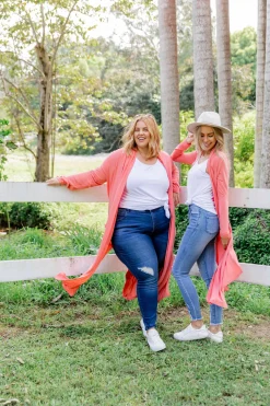 Proud Poppy Clothing Jane Cardigan in Coral New
