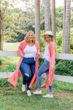 Proud Poppy Clothing Jane Cardigan in Coral New