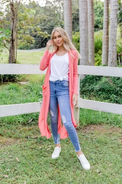 Proud Poppy Clothing Jane Cardigan in Coral New