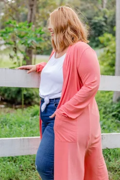 Proud Poppy Clothing Jane Cardigan in Coral New
