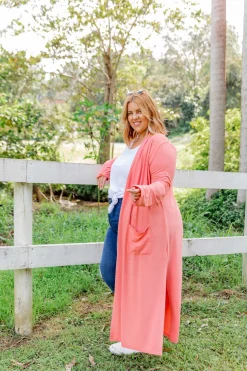 Proud Poppy Clothing Jane Cardigan in Coral New