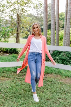 Proud Poppy Clothing Jane Cardigan in Coral New