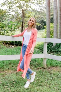 Proud Poppy Clothing Jane Cardigan in Coral New