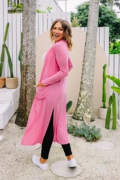 Proud Poppy Clothing Jane Cardigan in Dark Pink DarkPink Clearance