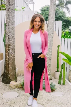 Proud Poppy Clothing Jane Cardigan in Dark Pink DarkPink Clearance