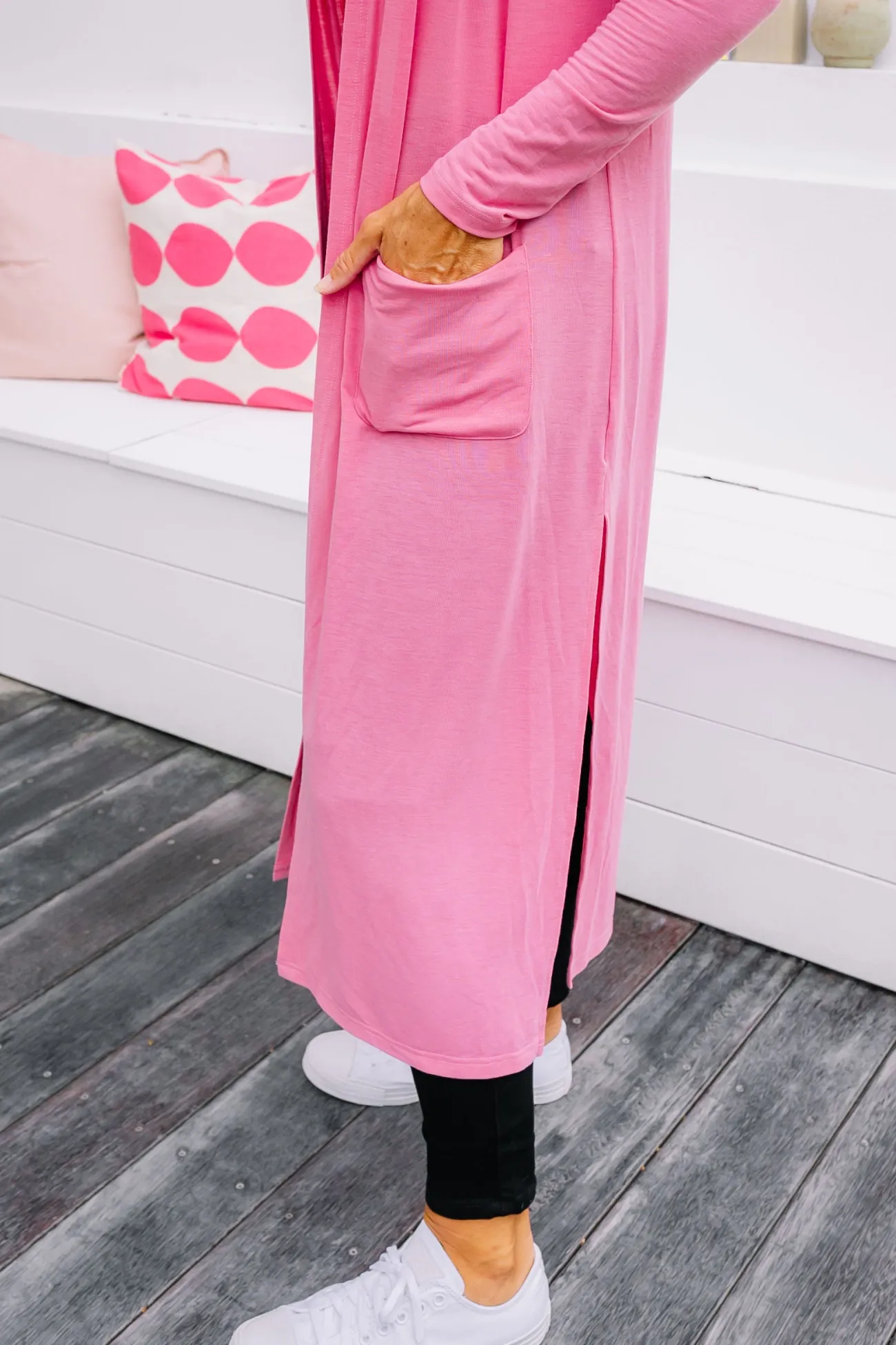 Proud Poppy Clothing Jane Cardigan in Dark Pink DarkPink Clearance