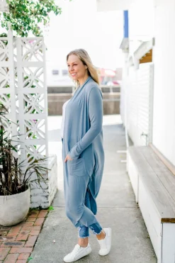 Proud Poppy Clothing Jane Cardigan in Dusty Blue DustyBlue New