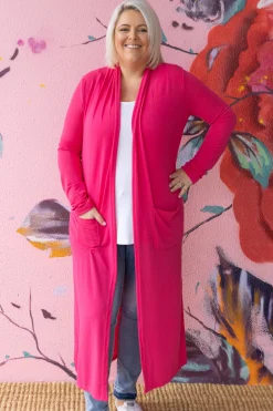 Proud Poppy Clothing Jane Cardigan in Hot Pink HotPink Fashion