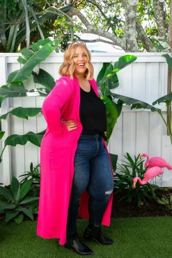 Proud Poppy Clothing Jane Cardigan in Hot Pink HotPink Fashion