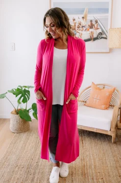 Proud Poppy Clothing Jane Cardigan in Hot Pink HotPink Fashion