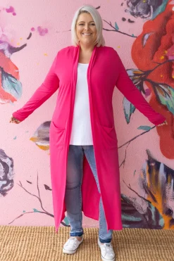 Proud Poppy Clothing Jane Cardigan in Hot Pink HotPink Fashion
