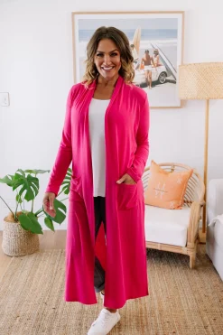 Proud Poppy Clothing Jane Cardigan in Hot Pink HotPink Fashion