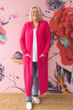 Proud Poppy Clothing Jane Cardigan in Hot Pink HotPink Fashion