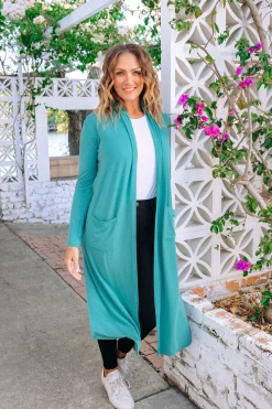 Proud Poppy Clothing Jane Cardigan in Jade Hot