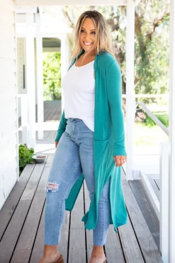 Proud Poppy Clothing Jane Cardigan in Jade Hot