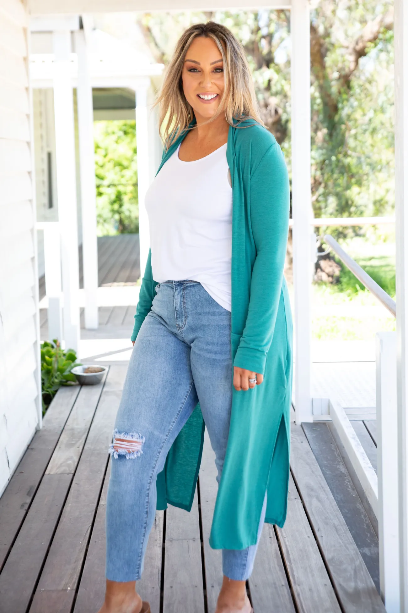 Proud Poppy Clothing Jane Cardigan in Jade Hot