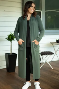 Proud Poppy Clothing Jane Cardigan in Khaki Sale
