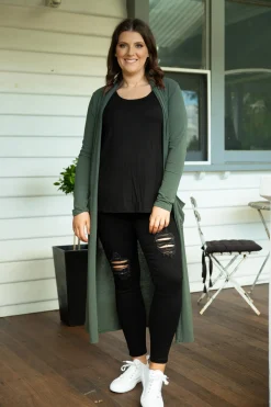 Proud Poppy Clothing Jane Cardigan in Khaki Sale