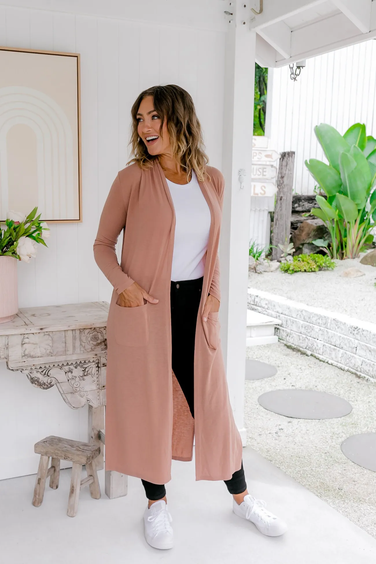 Proud Poppy Clothing Jane Cardigan in Latte Best