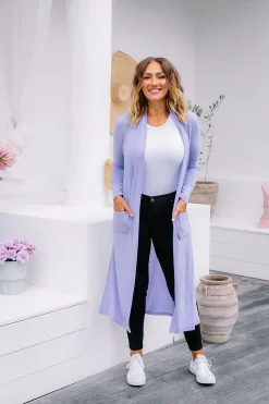Proud Poppy Clothing Jane Cardigan in Lavender Clearance