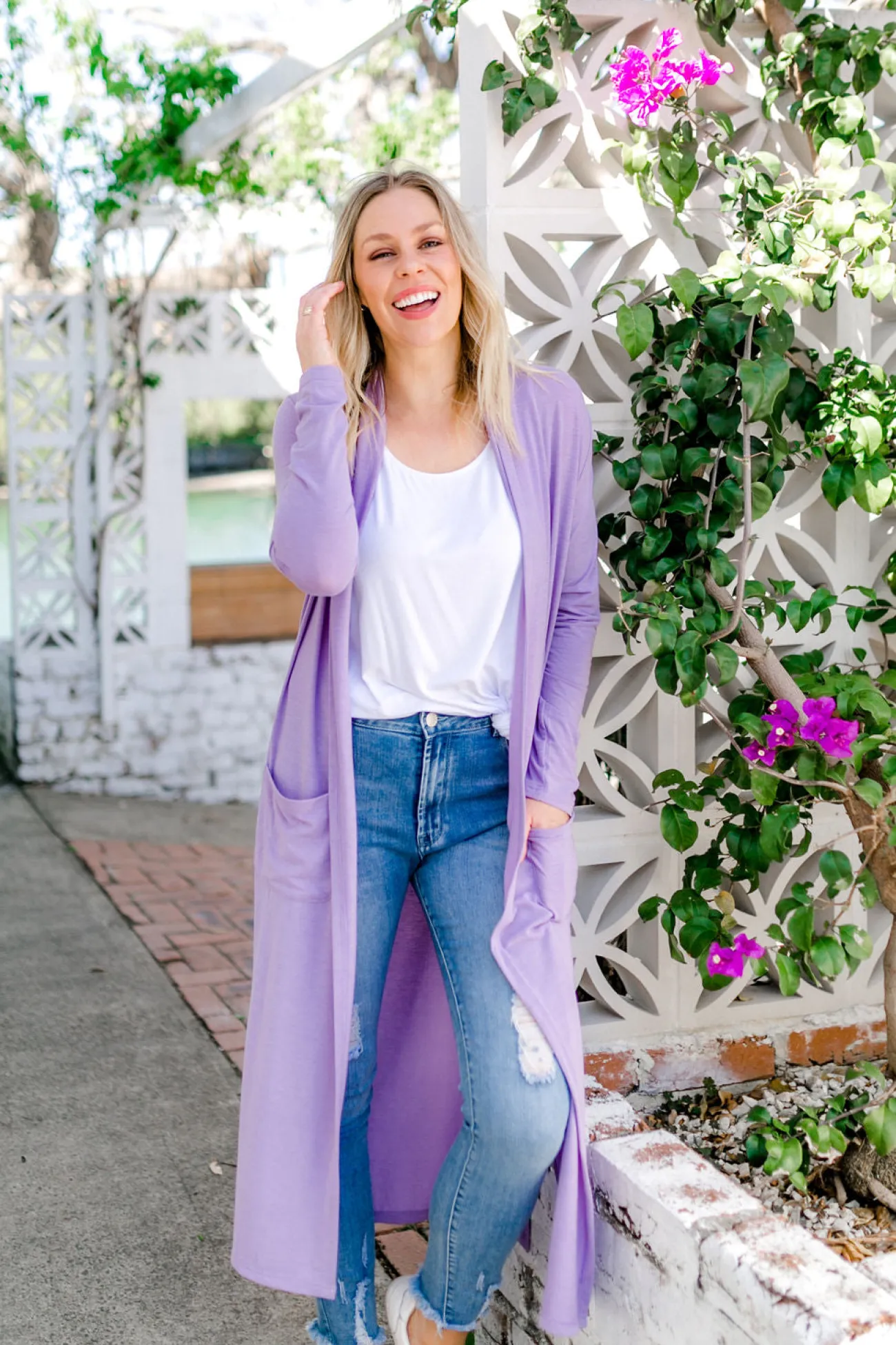 Proud Poppy Clothing Jane Cardigan in Lilac Discount