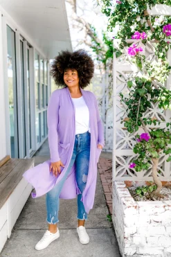Proud Poppy Clothing Jane Cardigan in Lilac Discount