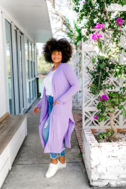 Proud Poppy Clothing Jane Cardigan in Lilac Discount