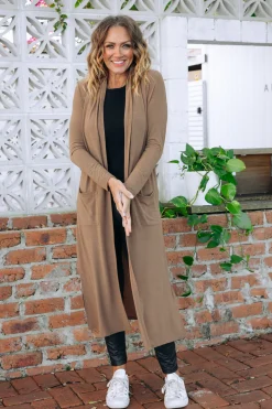 Proud Poppy Clothing Jane Cardigan in Mocha Clearance