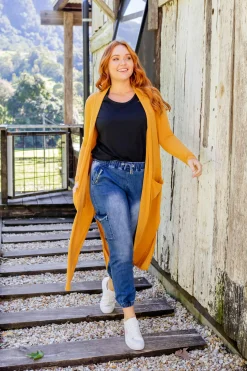 Proud Poppy Clothing Jane Cardigan in Mustard New