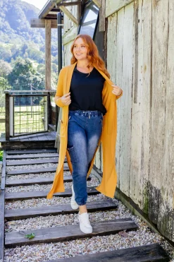 Proud Poppy Clothing Jane Cardigan in Mustard New