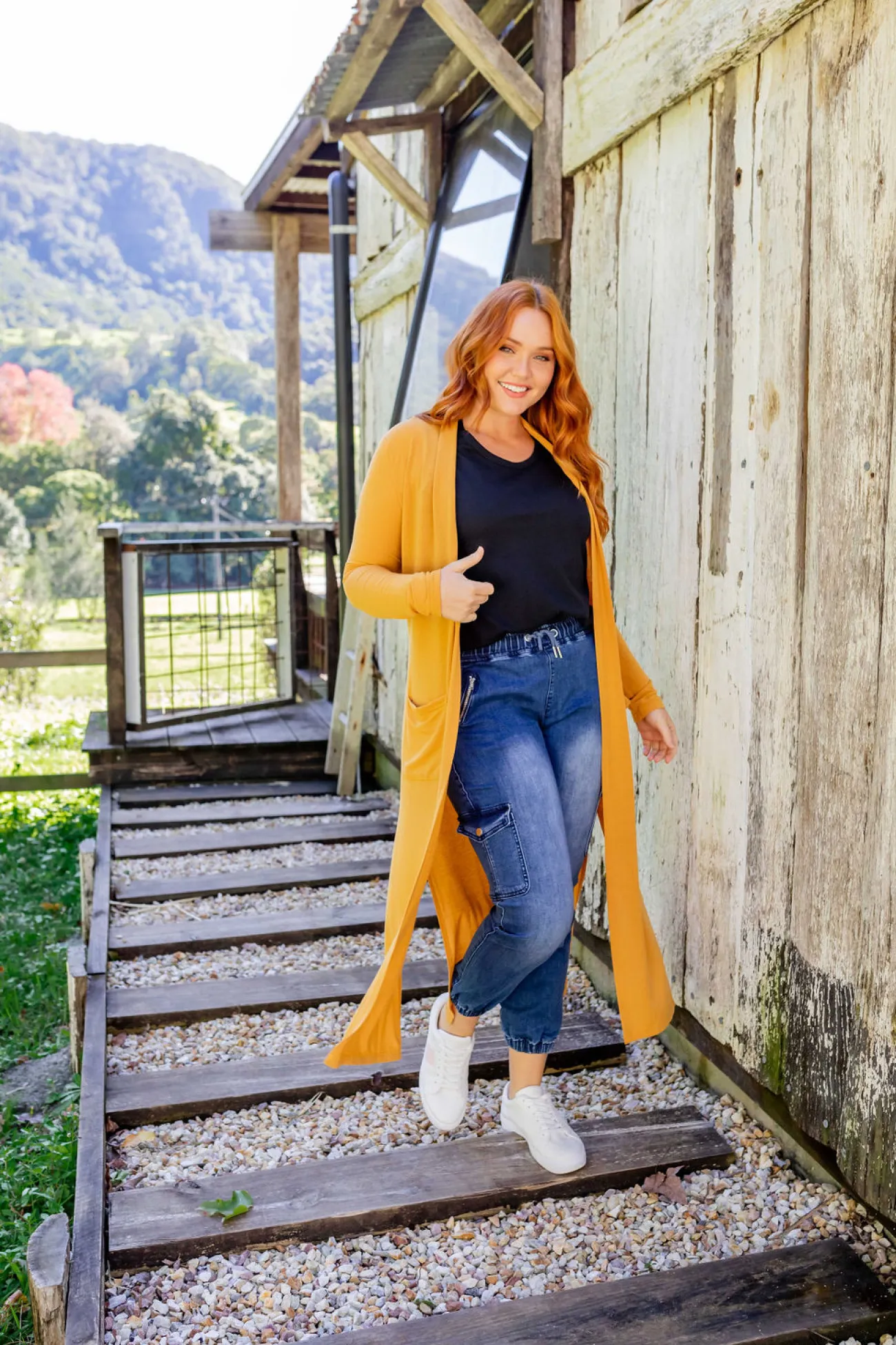 Proud Poppy Clothing Jane Cardigan in Mustard New