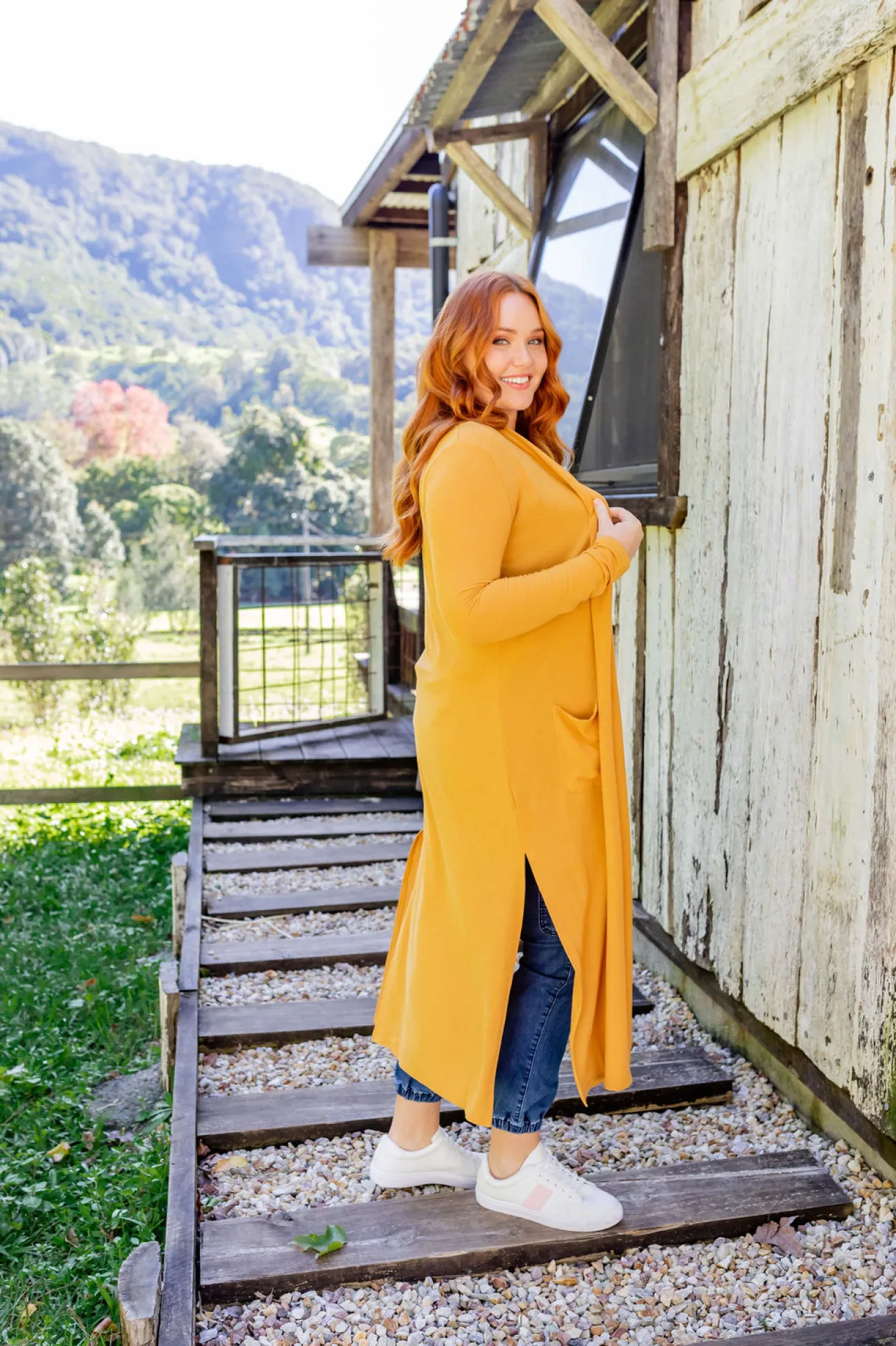 Proud Poppy Clothing Jane Cardigan in Mustard New