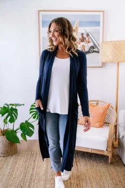 Proud Poppy Clothing Jane Cardigan in Navy Clearance