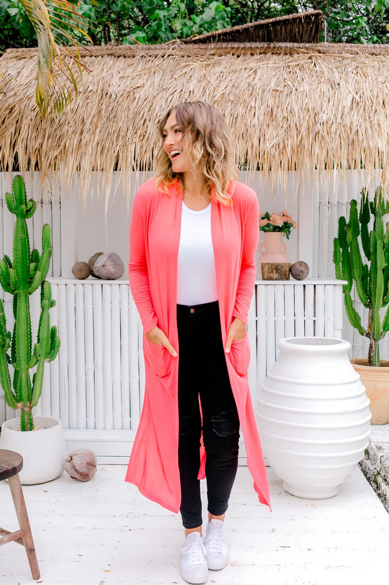 Proud Poppy Clothing Jane Cardigan in Peach Discount