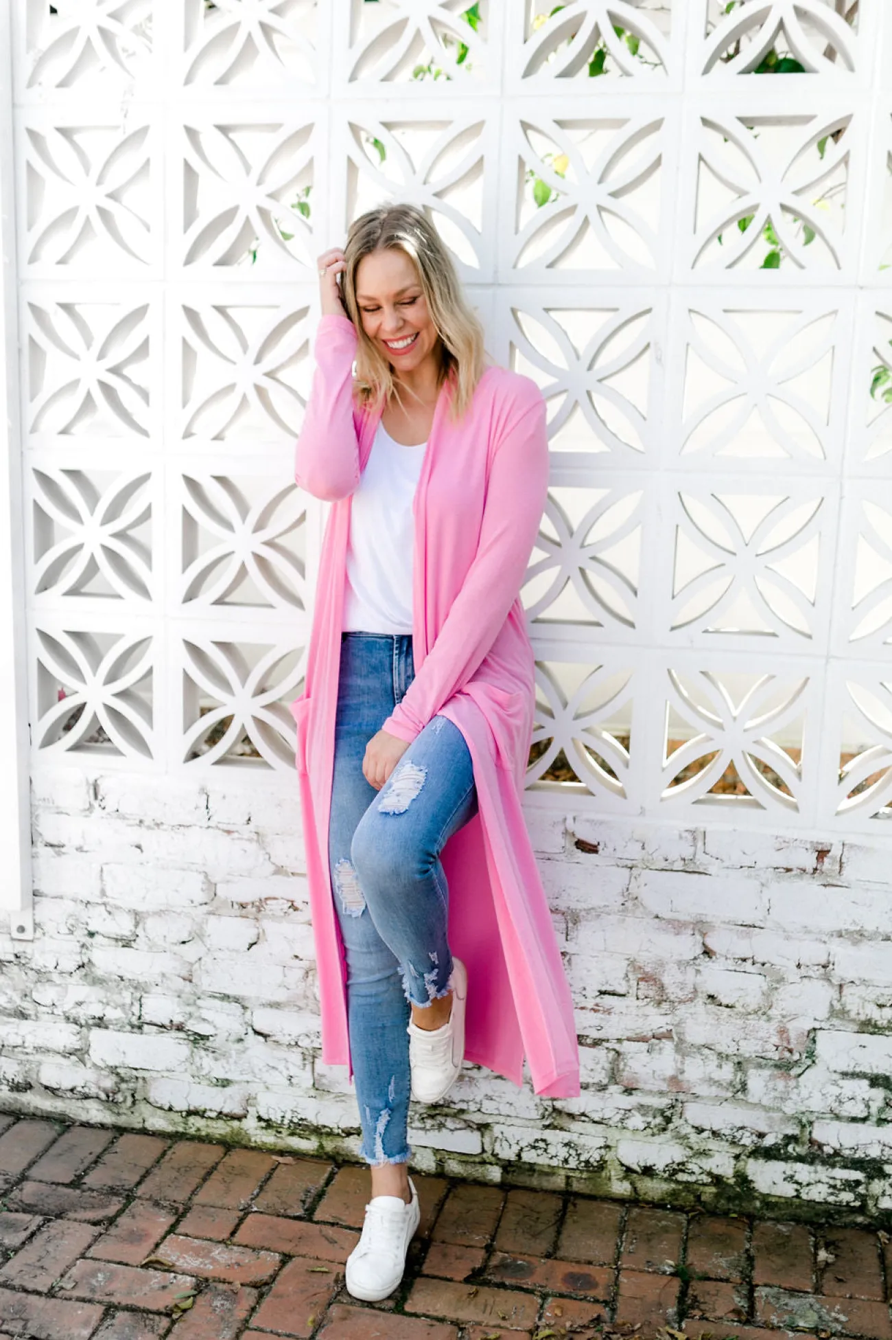 Proud Poppy Clothing Jane Cardigan in Pink Discount