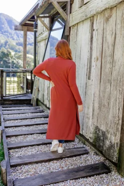 Proud Poppy Clothing Jane Cardigan in Rust Hot